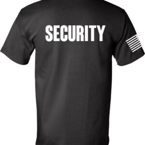 Gildan 100% Cotton 2-sided Security T-shirt with U.S. Flag